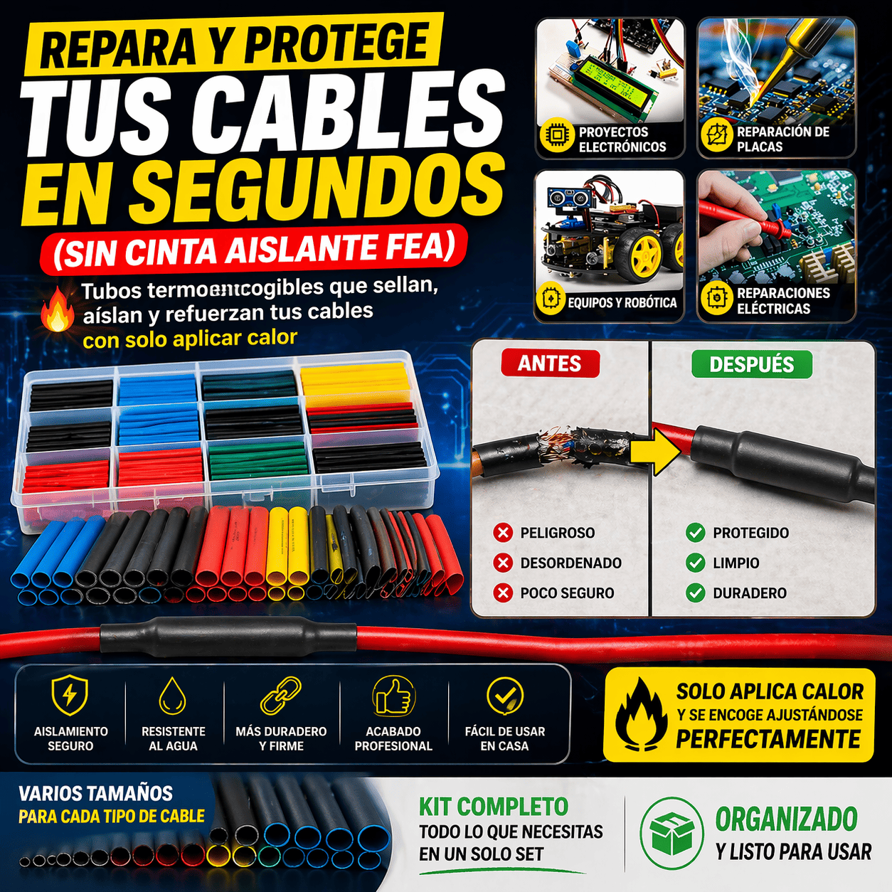 Tubos Termoencogibles Para Cubrir Cables
